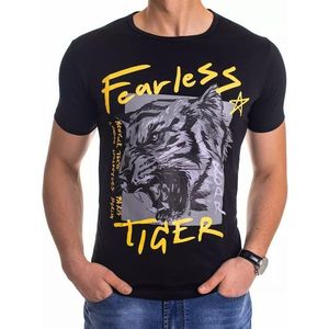 Čierne tričko s potlačou Tiger vyobraziť
