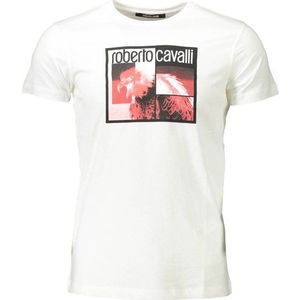 Roberto Cavalli pánske tričko Farba: Biela, Veľkosť: L vyobraziť