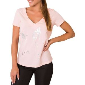 Svetlo ružové dámske tričko s mašĺou vyobraziť