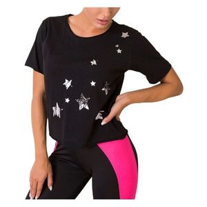 čierne dámske tričko s hviezdami vyobraziť