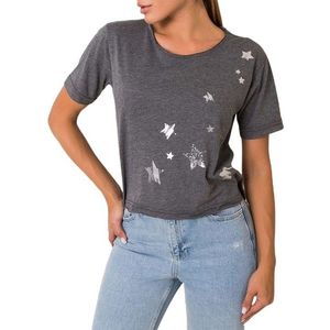 sivé dámske tričko s hviezdami vyobraziť