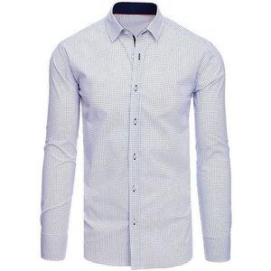 Pánska biela košeĺa s modrým vzorom vyobraziť