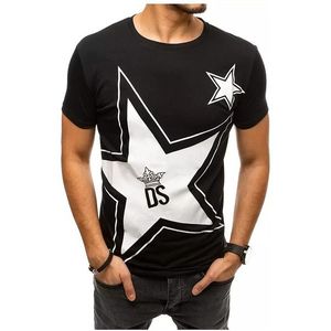 čierne pánske tričko s potlačou hviezdy vyobraziť