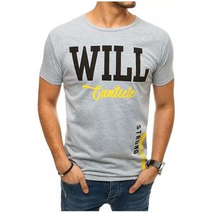 Svetlo sivé pánske tričko s nápisom will vyobraziť