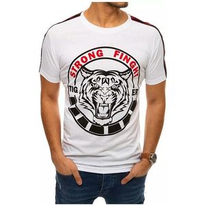 Biele tričko s potlačou tigra vyobraziť