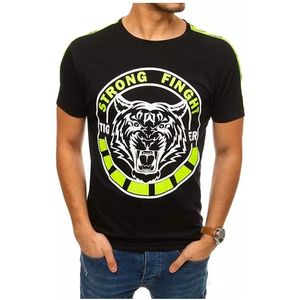 čierne tričko s potlačou tigra vyobraziť