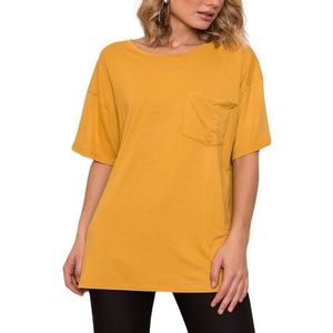 Dámske žlté tričko s vreckom vyobraziť