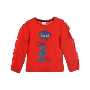 Minnie mouse červené dievčenské tričko s volánom vyobraziť