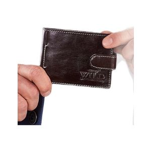 Tmavo hnedá pánska peňaženka vyobraziť