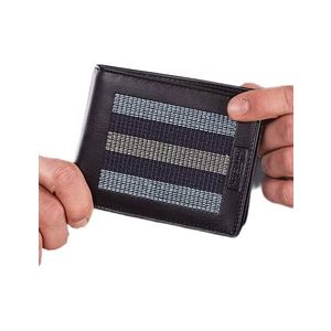 Modro-čierna pánska peňaženka s pruhmi vyobraziť