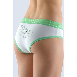 Bielo-zelené vzorované francúzske nohavičky 14134 vyobraziť
