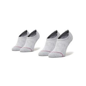 Tommy Hilfiger Súprava 2 párov kotníkových ponožiek unisex 100001095 Sivá vyobraziť