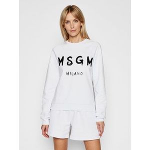 MSGM Mikina 3041MDM89 217299 Biela Regular Fit vyobraziť