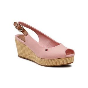 Tommy Hilfiger Espadrilky Iconic Elba Sling Back Wedge FW0FW04788 Ružová vyobraziť