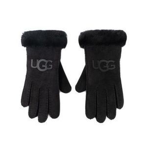 Ugg Dámske rukavice W Sheepskin Logo Glove 18691 Čierna vyobraziť