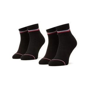 Tommy Hilfiger Súprava 2 párov vysokých pánskych ponožiek 100001094 Čierna vyobraziť