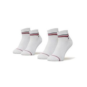 Tommy Hilfiger Súprava 2 párov členkových pánskych ponožiek 100001094 Biela vyobraziť