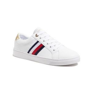 Tommy Hilfiger Sneakersy Th Corporate Cupsole Sneaker FW0FW05545 Biela vyobraziť