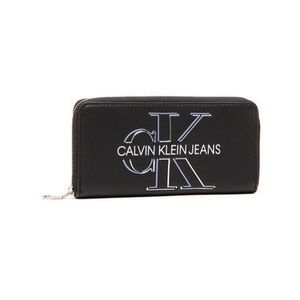 Calvin Klein Jeans Veľká dámska peňaženka Zip Around Glow K60K607631 Čierna vyobraziť
