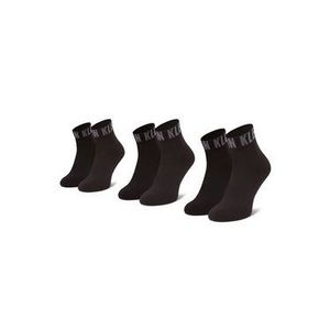 Calvin Klein Súprava 3 párov vysokých ponožiek unisex 100001880 Čierna vyobraziť