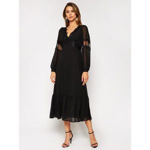 MICHAEL Michael Kors Koktejlové šaty Georgette MF0800H7R3 Čierna Regular Fit vyobraziť