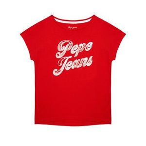 Pepe Jeans Tričko Sonia PG502709 Červená Regular Fit vyobraziť