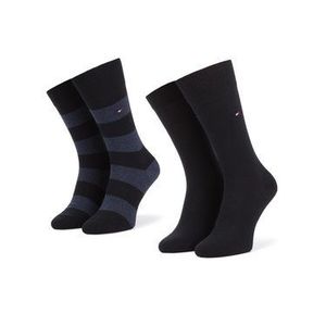 Tommy Hilfiger Súprava 2 párov vysokých pánskych ponožiek 342021001 Tmavomodrá vyobraziť