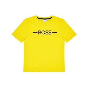 Boss Tričko J25G97 S Žltá Regular Fit vyobraziť