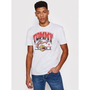 Tommy Jeans Tričko DM0DM10220 Sivá Regular Fit vyobraziť