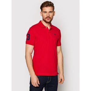 La Martina Polokošeľa RMP300 PK001 Červená Slim Fit vyobraziť