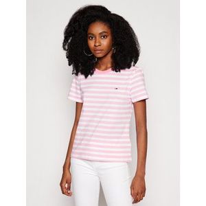 Tommy Jeans Tričko Classics Stripe Tee DW0DW10151 Ružová Regular Fit vyobraziť