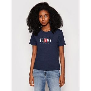Tommy Jeans Tričko Tjw Timeless Box DW0DW09809 Tmavomodrá Regular Fit vyobraziť