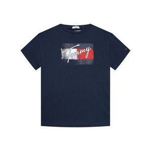 Tommy Hilfiger Tričko Flag Print KG0KG05909 D Tmavomodrá Regular Fit vyobraziť