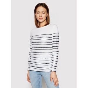 Tommy Hilfiger Blúzka Frill Boat WW0WW30474 Biela Regular Fit vyobraziť