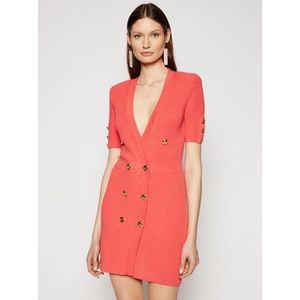 Elisabetta Franchi Úpletové šaty AM-05S-11E2-V440 Ružová Slim Fit vyobraziť