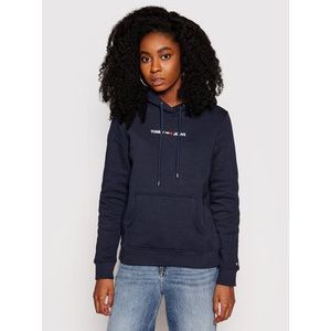 Tommy Jeans Mikina Linear Logo DW0DW10132 Tmavomodrá Regular Fit vyobraziť