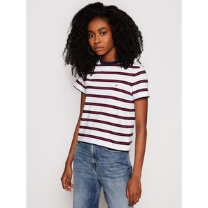 Tommy Jeans Tričko Tjw Contrast Baby Tee DW0DW10180 Biela Regular Fit vyobraziť