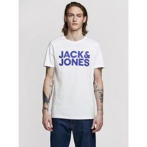 Jack&Jones Tričko Corp Logo 12151955 Biela Slim Fit vyobraziť