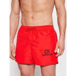 Calvin Klein Swimwear Plavecké šortky Core 90s KM0KM00562 Červená Regular Fit vyobraziť