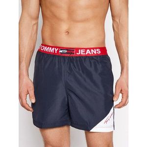 Tommy Jeans Plavecké šortky Sf Medium Drawstring UM0UM02067 Tmavomodrá Slim Fit vyobraziť