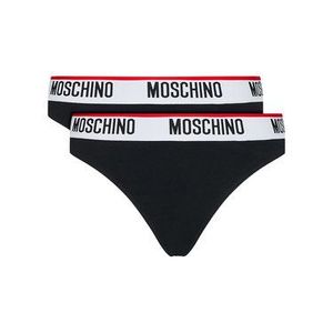 MOSCHINO Underwear & Swim Súprava 2 kusov stringových nohavičiek ZUA4744 9003 Čierna vyobraziť