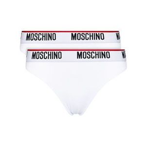 MOSCHINO Underwear & Swim Súprava 2 kusov klasických nohavičiek ZUA4742 9003 Biela vyobraziť