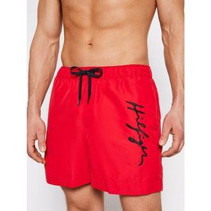 Tommy Hilfiger Plavecké šortky Medium Drawstring UM0UM02060 Červená Regular Fit vyobraziť