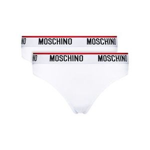 MOSCHINO Underwear & Swim Súprava 2 kusov brazílskych nohavičiek ZUA4745 9003 Biela vyobraziť