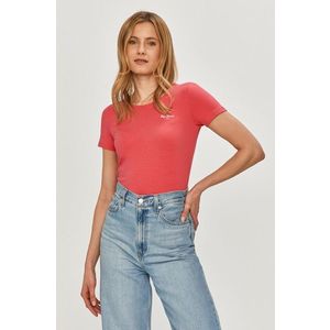 Tričko Pepe Jeans ružová farba vyobraziť