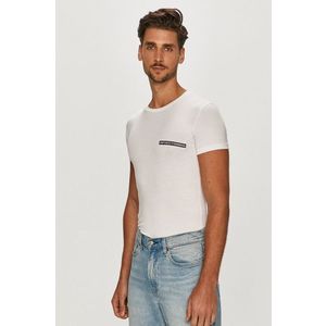Tričko Emporio Armani biela farba vyobraziť