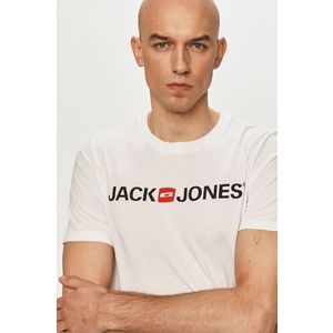 Tričko Jack & Jones biela farba vyobraziť