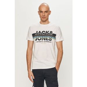 Tričko Jack & Jones biela farba vyobraziť