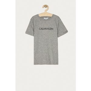 Detské tričko Calvin Klein šedá farba vyobraziť