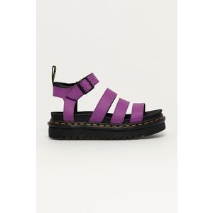 Kožené sandále Dr. Martens dámske, fialová farba vyobraziť